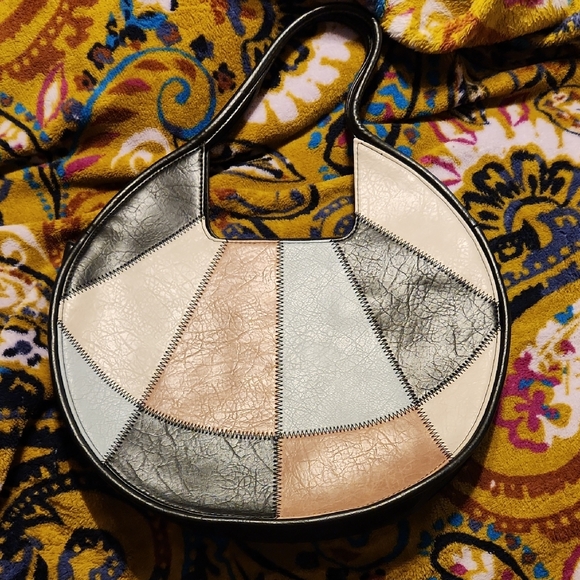 Belk Wonderly Patchwork Faux Leather Handbag - Picture 1 of 10